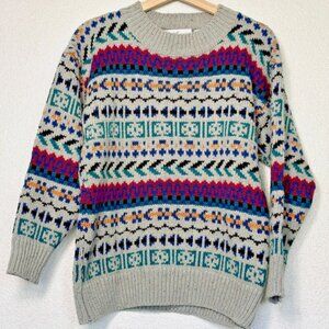 Vintage Just Sasha Multicolor Knit Sweater Women's - L